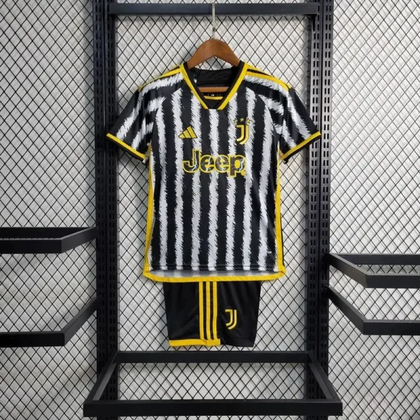 Juventus 2023/24 Home Kids Jersey And Shorts Kit