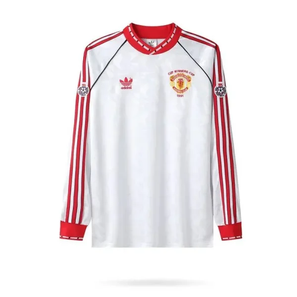 Manchester United 1991 Cup Winners Cup Long Sleeves Retro Jersey