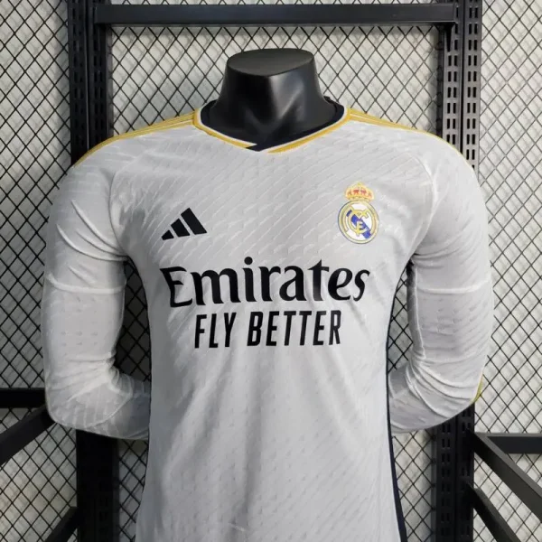 Real Madrid 2023/24 Home Long Sleeves Player Version Jersey