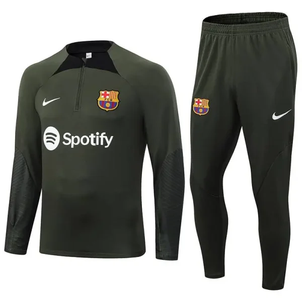 Barcelona 2023-24 Half-Zip Tracksuit Green