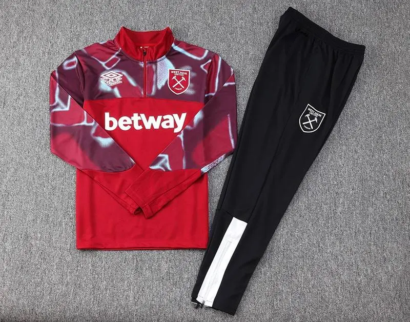 West Ham United 2022-23 Half-zip Tracksuit Red