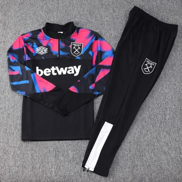 West Ham United 2022-23 Half-zip Tracksuit Black