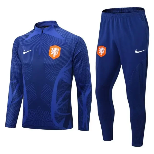 Netherlands 2022-23 Half-Zip Tracksuit Blue