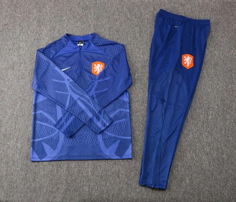 Netherlands 2022-23 Half-Zip Tracksuit Blue