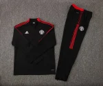 Manchester United 2021-22 Half-Zip Tracksuit Black