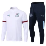 Manchester City 2021-22 Half-Zip Tracksuit White