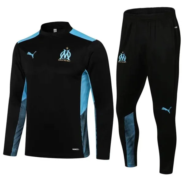 Olympique Marseille 2021-22 Half-zip Tracksuit Black