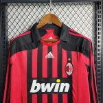 AC Milan 2007/08 Home Long Sleeves Retro Jersey