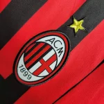 AC Milan 2007/08 Home Long Sleeves Retro Jersey