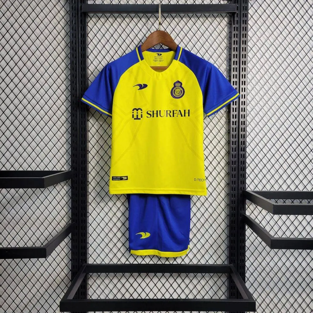 Al-Nassr 2022/23 Home Kids Jersey And Shorts Kit