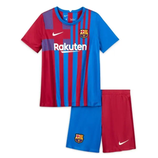 Barcelona 2021/22 Home Kids Jersey And Shorts Kit