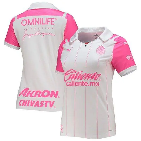 Chivas Puma 2021/22 Women's Jersey - White/pink