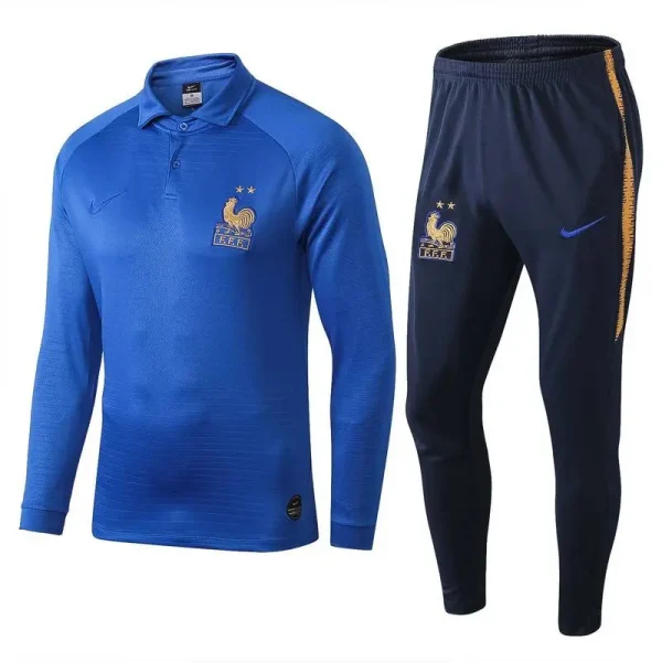 France 2019-20 Half-zip Tracksuit Blue 100th Anniversary