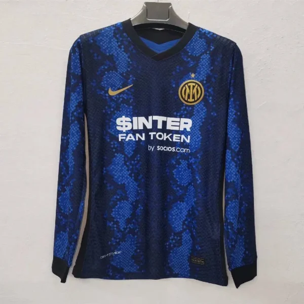 Inter Milan 2021/22 Home Long Sleeves Player Version Jersey