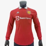 Man Utd 2022/23 Home Authentic Long Sleeves Player Version Jersey