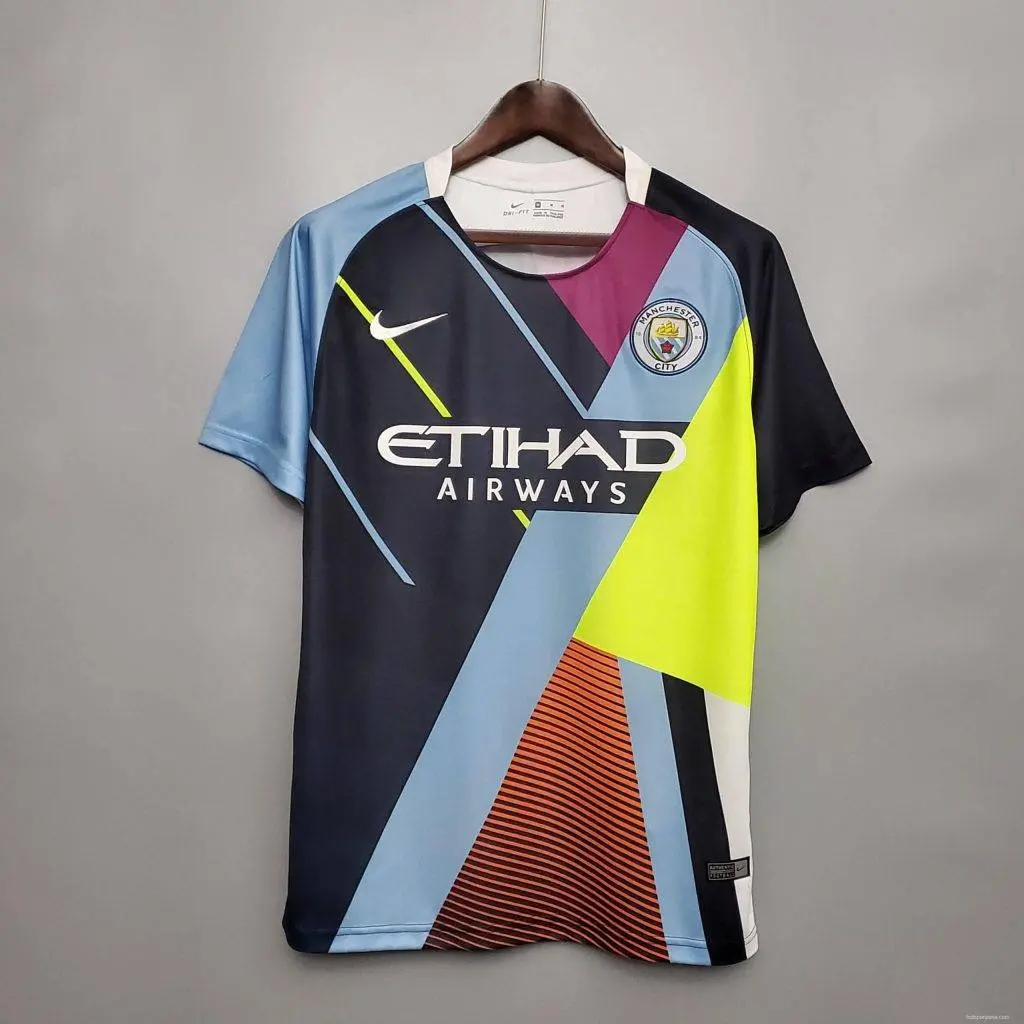 Manchester City 2019/20 Pre-Match Training Jersey Blue