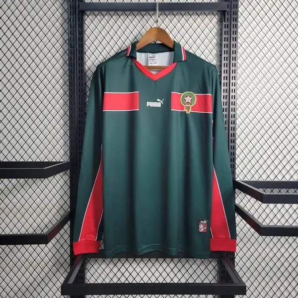 Morocco 1998 Home Long Sleeve  Retro Jersey