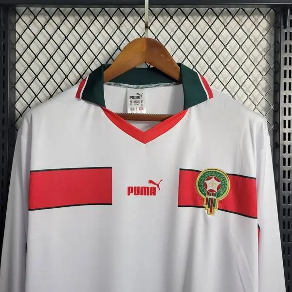 Morocco 1998 Away Long Sleeve  Retro Jersey