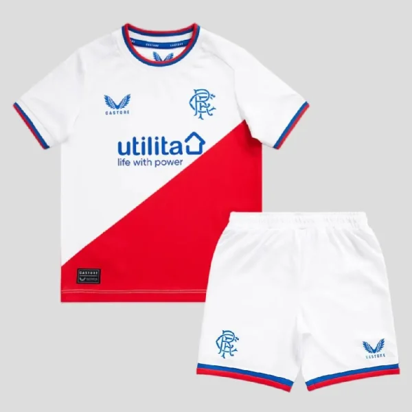 Rangers 2022/23 Away Kids Jersey And Shorts Kit