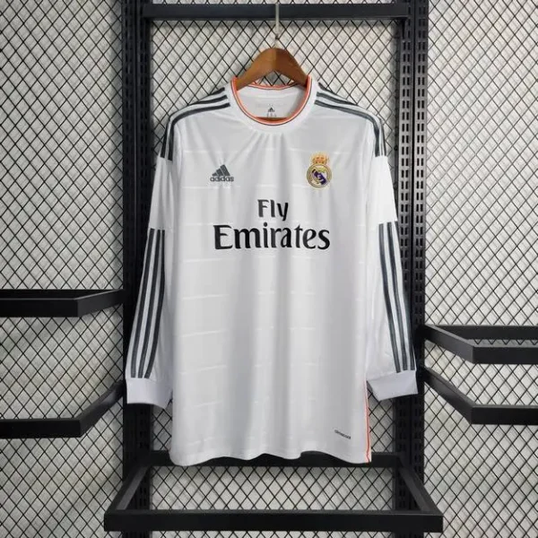 Real Madrid 2013/14 Home Long Sleeve Retro Jersey