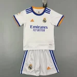 Real Madrid 2021/22 Home Kids Jersey And Shorts Kit