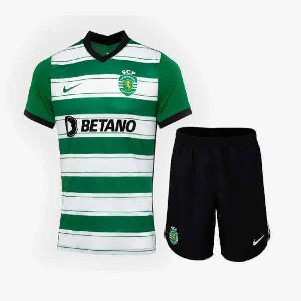 Sporting CP 2022/23 Home Kids Jersey And Shorts Kit