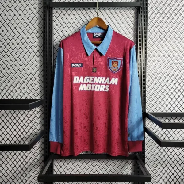 West Ham United 1995/97 Home Long Sleeves Retro Jersey