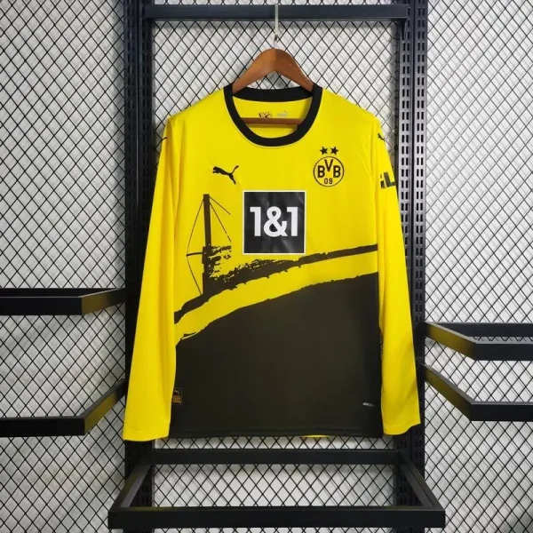 Borussia Dortmund 2023/24 Home Long Sleeves Jersey