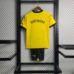 Borussia Dortmund 2023/24 Home Kids Jersey And Shorts Kit