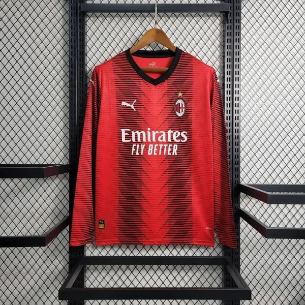 AC Milan 2023/24 Home Long Sleeves Jersey