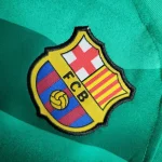 Barcelona 2023/24 Green Goalkeeper Kids Jersey And Shorts Kit