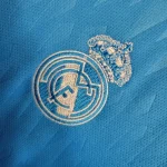 Real Madrid 2023/24 Blue Goalkeeper Kids Jersey And Shorts Kit