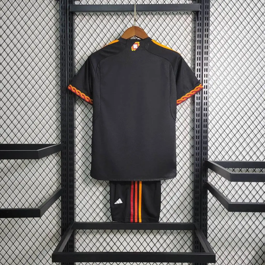 AS Roma 2023/24 Away Kids Jersey And Shorts Kit