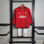 Manchester United 2023/24 Home Long Sleeves Kids Kit