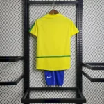 Brazil 2002 Home Kids Jersey And Shorts Kit