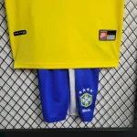 Brazil 1998 Home Kids Jersey And Shorts Kit