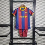 Barcelona 2010/11 Home Kids Jersey And Shorts Kit