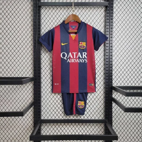 Barcelona 2014/15 Home Kids Jersey And Shorts Kit