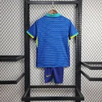 Brazil 2024/25 Away Kids Jersey And Shorts Kit